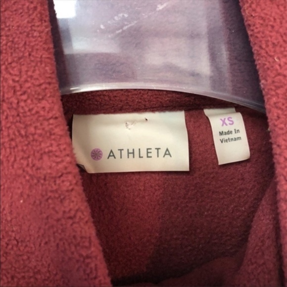 Athleta Fleece Embroidered Sleeve Jacket Hoodie - Picture 6 of 7